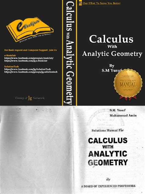 Calculus with analytic geometry solutions manual. - El arte de medrar manual del trepador.