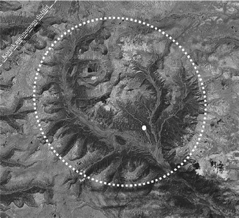 Caldera boundary.  The approximate boundary of this caldera is shown as a pink...