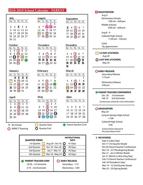 Caldwell Calendar