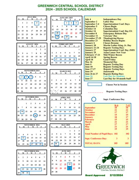 Calendar - Greenwich Students