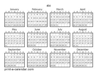 Calendar 454
