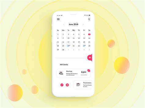 Calendar App UI Design Behance