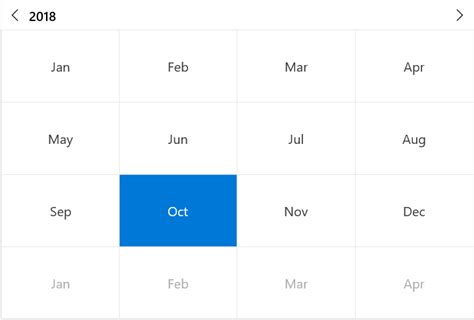 Calendar Control for UWP Syncfusion