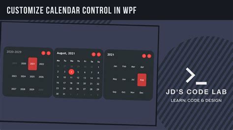 Calendar Control in C YouTube
