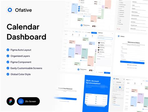 Calendar Dashboard App UI Kit UpLabs