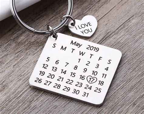 Calendar Date Keychain