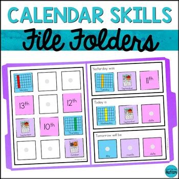 Calendar File Folder Activities! File folder activities, Calendar