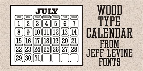 Calendar Font Font Fontspring