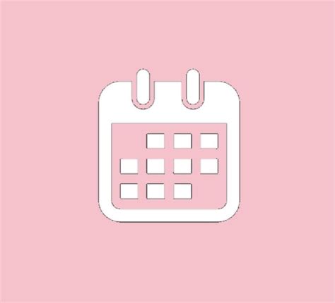 Calendar Icon Aesthetic Pink