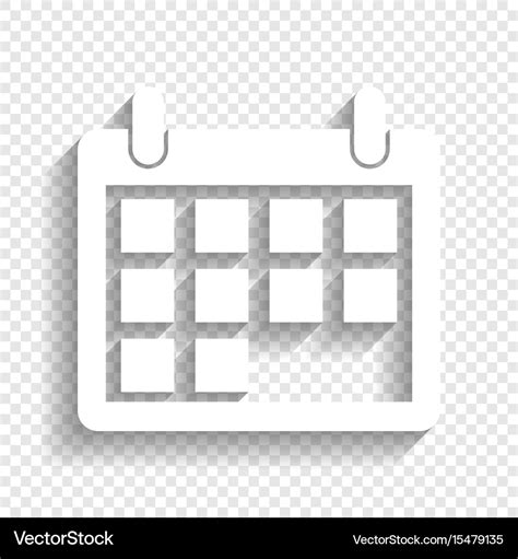 Calendar Icon White