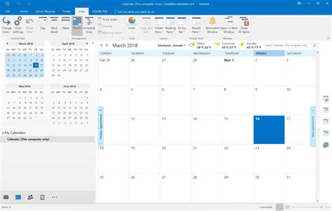Calendar In Outlook