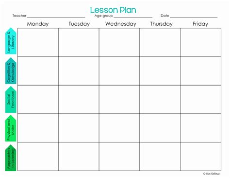 Calendar June Editable Daily Lesson Plan Template