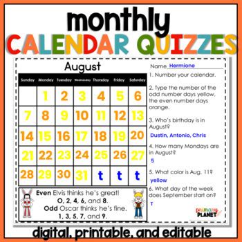 Calendar Math Activity Program in 2021 Calendar math, Math activities