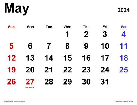 Calendar May 29