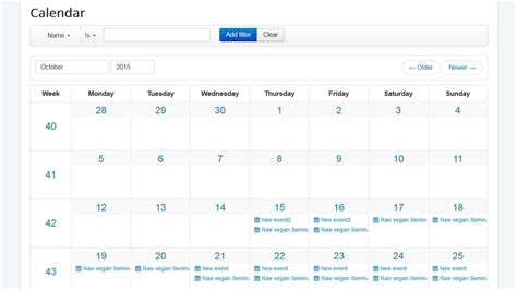 Calendar Month View Html calendar month view html. can create a
