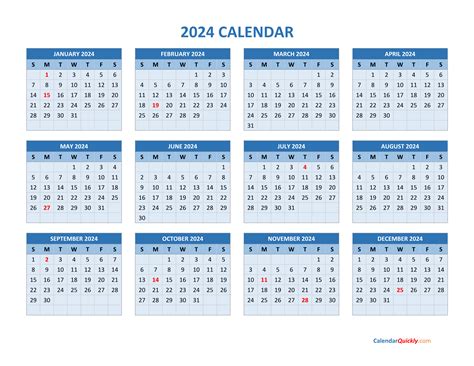 Calendar Months 2024