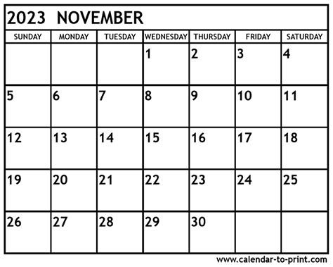 Calendar November 3