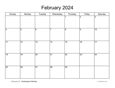 Calendar Of February 2024
