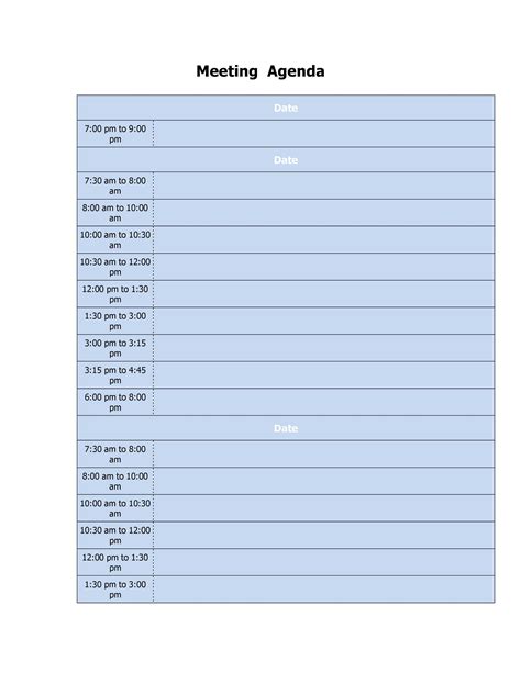 Calendar Of Meetings Template HQ Template Documents