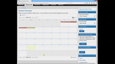 Calendar Viewing YouTube
