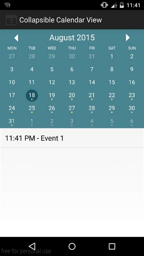 Calendar Week View Android Month Calendar Printable