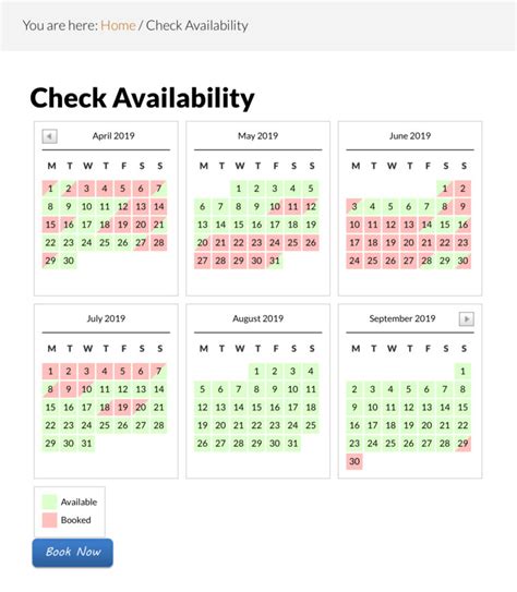 Calendar availability. You can publish an availability calendar directly on your webpage or link to an external page with your availability calendar on it. Can Bookingmood process bookings? Yes, it can. But you can also simply display availability without activating all the features. So Bookingmood can be used as a simple availability calendar. 