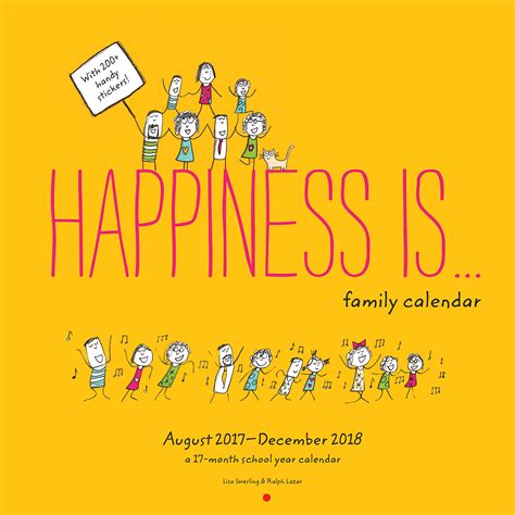 Calendar de perete 20172018 Happiness Is... Chronicle Books