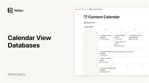 Calendar view Notion Help Center