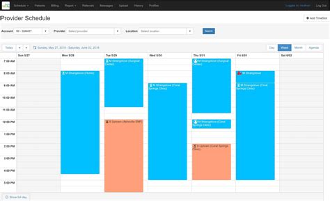 CalendarWeekView SMARTMD