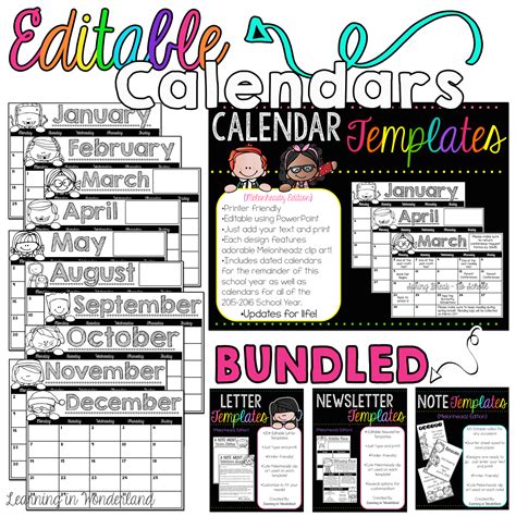 Calendars For Parent Communication Learning In Wonderland