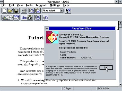 Calera Word Scan Plus User's Guide