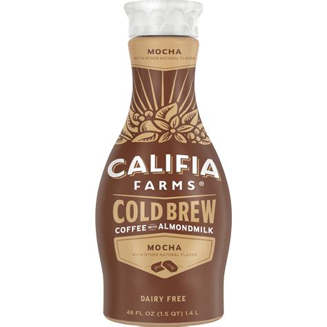 Califia cold brew. Product Description. Wake up with a jolt of energy thanks to a delicious mix of smooth cold brew from 100% Direct Trade Arabica Beans and our even smoother almondmilk - no espresso machine or barista required. Soy-free, dairy-free, gluten-free, carrageenan-free, non-GMO, kosher, vegan, BPA-free. Cold brew process provides superior taste, more ... 