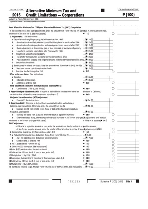 California - Schedule P California Sched…