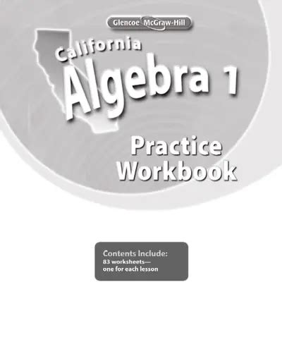 California Algebra 1 Practice Workbook