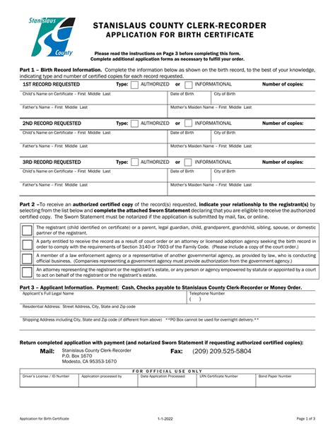 California Birth Certificate Application Form Pdf Form Resume