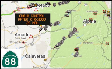 California Chain Control Map Wells Printable Map