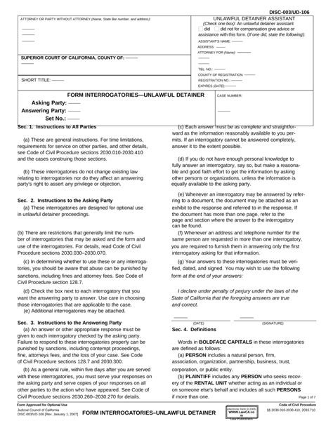 California Form Interrogatories Fill Out and Sign Printable PDF