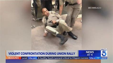 California Highway Patrol officer hurt during scuffle with protester