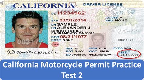 California Motorcycle Permit Test Practice
