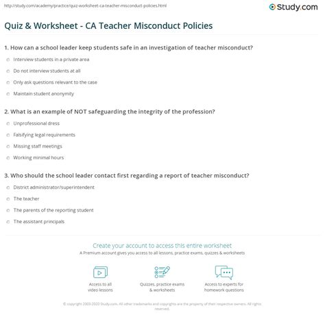 California Teacher Misconduct Policies & Consequences