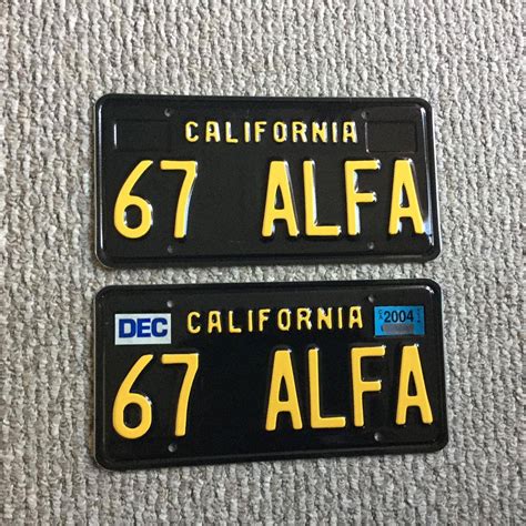 California black plates. By far, the Legacy plate is the fave — the yellow-lettering-on-black-background ones that look like the standard plates of the 1960s. When asked, the DMV gave Honk the number of vehicles issued ... 