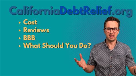 California debt relief reviews. When in debt, it can feel like you are drowning; no matter how much you try to get out of it, things just keep getting worse. This is mainly due to compounding interest and late fe... 