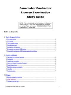 California farm labor contractor license study guide. - Nys enhanced security guard student manual.