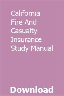 California fire and casualty insurance study manual. - Tag heuer aquaracer calibre 16 manual.