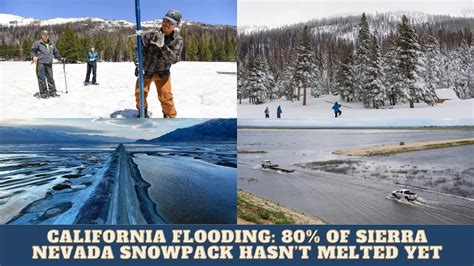 California flooding: 80% of Sierra Nevada snowpack hasn’t melted yet