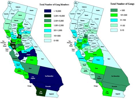 California gang territories. Los Angeles, Orange, San Bernardino, Riverside, San Diego, Ventura, and Santa Barbara counties, as well as Fresno, Bakersfield, Stockton, Modesto, Merced, Salinas ... 