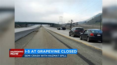 California grapevine closure. Another winter storm brought snow to the Grapevine area Monday, threatening a second closure of the 5 Freeway in less than a week. ... Los Angeles Orange County Inland Empire Ventura County ... 
