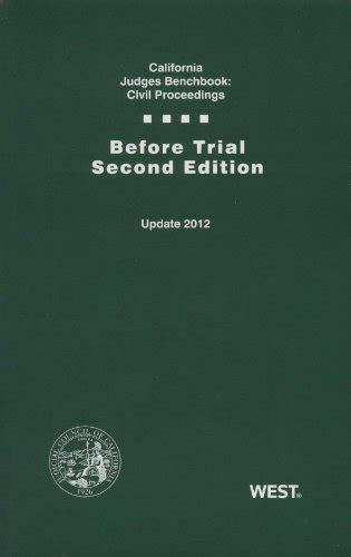 California judges benchguide civil proceedings before trial. - 03 cadillac cts navigation system manual.