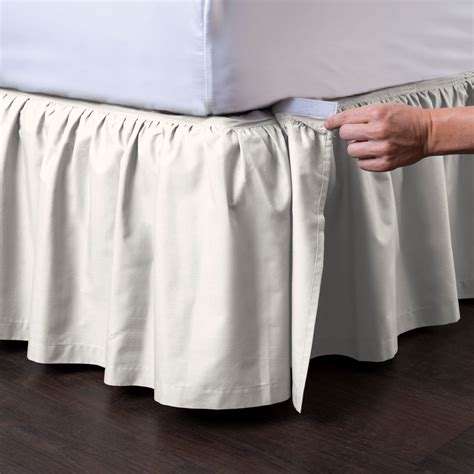 Easy-Going Bed Skirt for Queen or King Size Bed, 18 Inch Tailored Drop, Fitted with Adjustable Elastic Belt, Convenient to Use Without Lift The Mattress (Queen/King, White) 3,179. $1699. Save 20% with coupon. FREE delivery Fri, Jun 30 on $25 of items shipped by Amazon. Or fastest delivery Tue, Jun 27. Options: . 