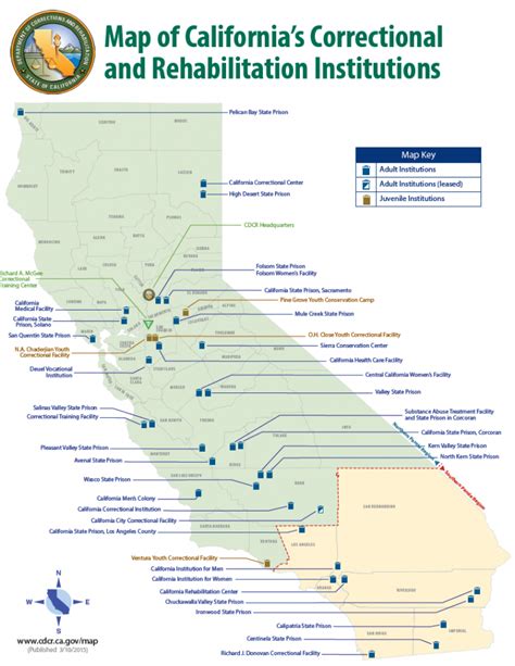 California prisons map.  Use the interactive map to locate any facility...